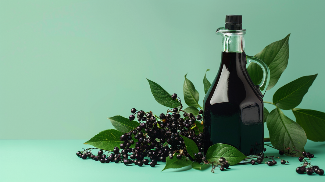 Making elderberry syrup 